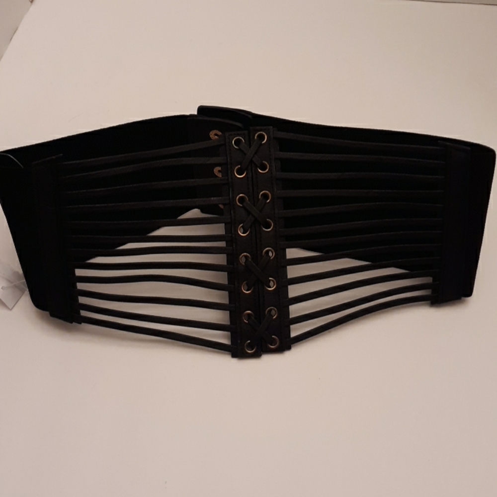 (NWT) FAUX LEATHER CORSET BELT - Picture 5 of 6